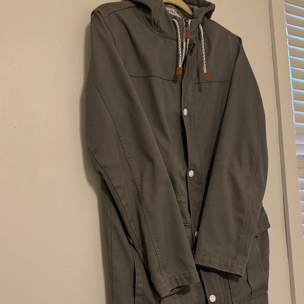 Empyre Men's Dark Gray Hooded Raincoat